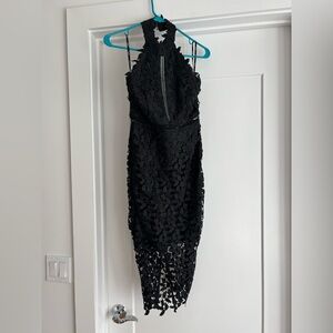 Elegant Black Lace Dress